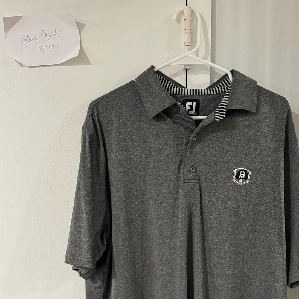 Foot joy gray golf polo from Rich harvest Farms